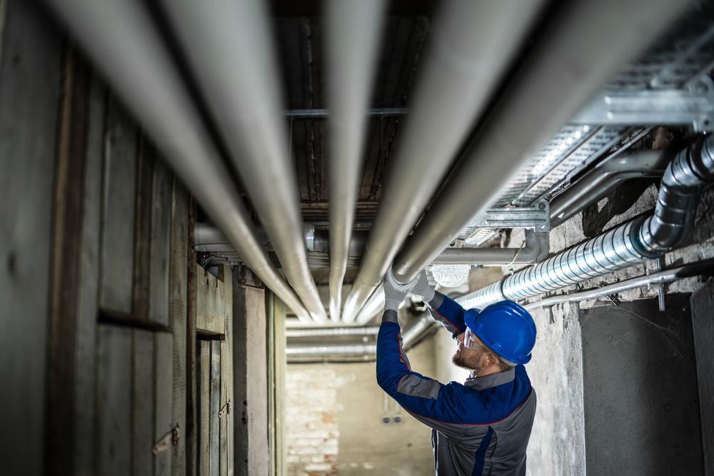 plumbers working on an area