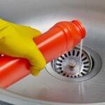 chemical drain cleaner bottle