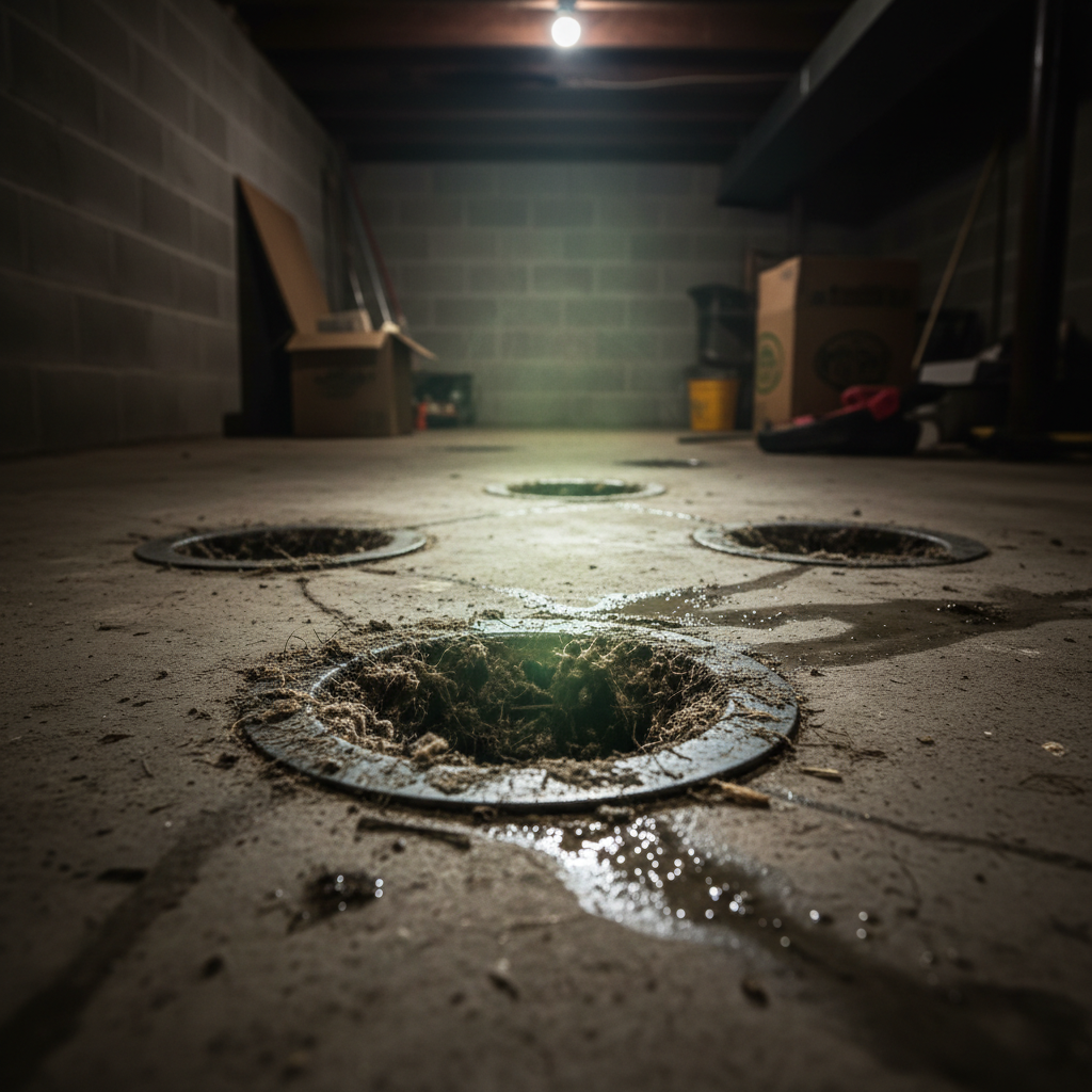 dirty floor drains